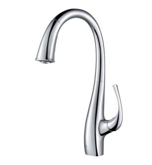 Kraus KPF-1675 Ansel 11 1/4" Single Handle Deck Mount Pull Down Kitchen Faucet
