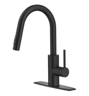 Kraus KPF-2620MB Oletto 1.75 Gpm Single Hole Pull Down Kitchen Faucet in Matte Black