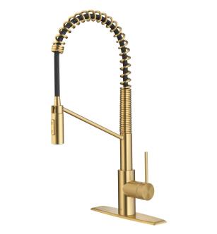 Kraus KPF-2631BB Oletto Commercial Style Kitchen Faucet - Includes Escutcheon in Brushed Brass