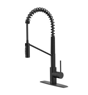 Kraus KPF-2631MB Oletto Commercial Style Kitchen Faucet - Includes Escutcheon in Matte Black