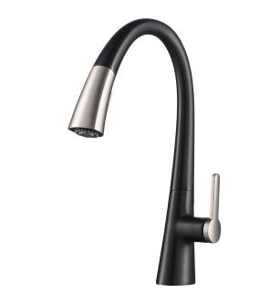 Kraus KPF-1673SFSMB Nolen™ Single Handle Pull-Down Kitchen Faucet With Dual Function Spray Head in Stainless Steel / Matte Black