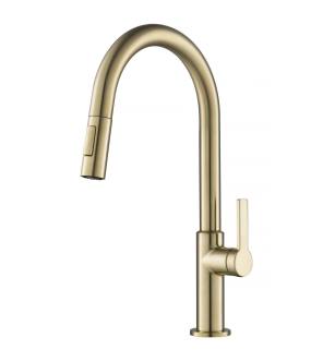 Kraus KPF-2820SFACB Oletto 1.8 Gpm Single Handle Pull-Down Kitchen Faucet in Spot Free Antique Champagne Bronze