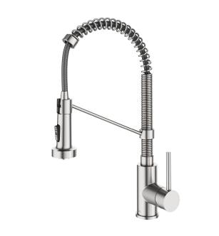 Kraus KSF-1610SFS Bolden 1.8 Gpm Single Hole Pre-Rinse Pull Down Kitchen Faucet in Spot Free Stainless Steel