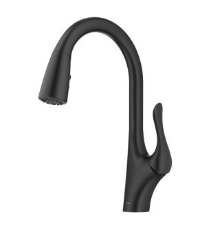 Kraus KPF-1674MB Merlin 1.8 Gpm Single Hole Pull Down Kitchen Faucet in Matte Black