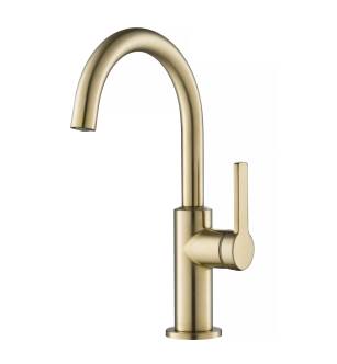 Kraus KPF-2822SFACB Oletto 1.8 Gpm Single Handle Kitchen Bar Faucet in Spot Free Antique Champagne Bronze