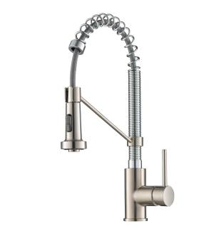 Kraus KPF-1610SFSCH Bolden 1.8 Gpm Single Hole Pre-Rinse Pull Down Kitchen Faucet in Spot Free Stainless Steel / Chrome