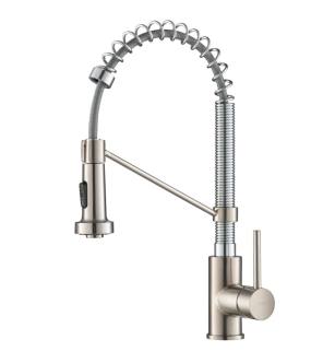 Kraus KPF-1610SSCH Bolden 1.8 Gpm Single Hole Pre-Rinse Pull Down Kitchen Faucet in Stainless Steel / Chrome