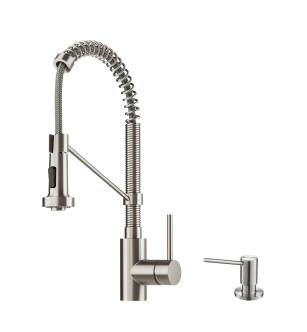 Kraus KPF-1610SFS-KSD-43SFS Bolden 1.8 Gpm Single Hole Pre-Rinse Pull Out Kitchen Faucet - Includes Soap Dispenser in Spot Free Stainless Steel