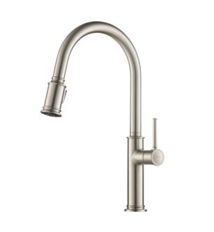 Kraus KPF-1680SFS Sellette Pull-Down Spray Kitchen Faucet With Reach Technology And Optional Escutcheon in Spot-Free Stainless Steel