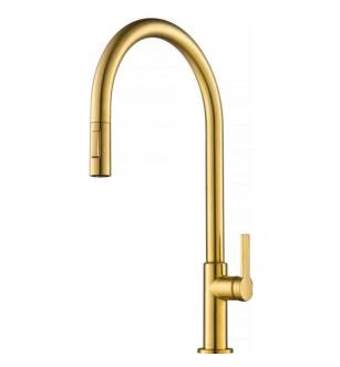 Kraus KPF-2821BB Oletto 1.8 Gpm High Arc Single Handle Pull Down Kitchen Faucet in Brushed Brass