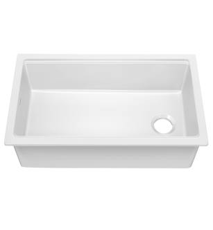 Kraus KFDW1-33MGR Turino 33" Dual Mount Single Basin Fireclay Kitchen Sink in Matte Grey