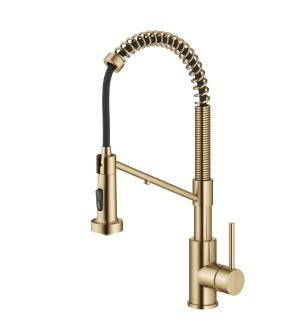 Kraus KFF-1610BB Bolden 1.8 Gpm Single Hole Pre-Rinse Pull Down Kitchen Faucet in Brushed Brass
