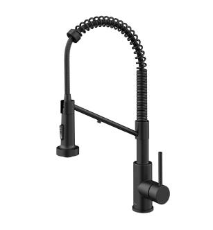 Kraus KFF-1610MB Bolden 1.8 Gpm Single Hole Pre-Rinse Pull Down Kitchen Faucet in Matte Black