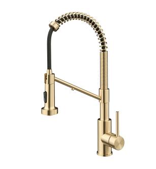 Kraus KFF-1610SFACB Bolden 1.8 Gpm Single Hole Pre-Rinse Pull Down Kitchen Faucet in Spot-Free Champagne Bronze