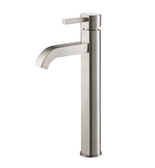 Kraus FVS-1007SN Single Hole Vessel Bathroom Faucet From The Ramus Collection Less Drain Assembly in Satin Nickel