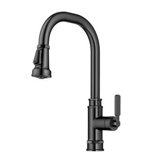 Kraus KPF-4101SFSB Allyn 1.8 Gpm Single Hole Pull Down Kitchen Faucet in Spot Free Black Stainless