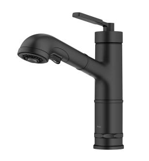 Kraus KPF-4103MB Allyn 1.8 Gpm Single Hole Pull Out Kitchen Faucet in Matte Black