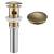 Kraus PU-11BG 8-5/8" Pop-Up Drain Assembly With Overflow in Brushed Gold