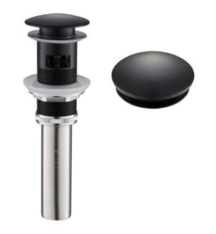 Kraus PU-11MB 8-5/8" Pop-Up Drain Assembly With Overflow in Matte Black