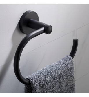 Kraus KEA-18825MB Elie 8" Wall Mounted Towel Ring in Matte Black
