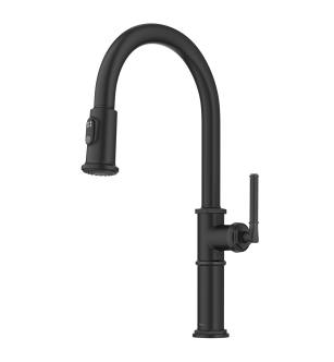 Kraus KPF-4100MB Allyn 1.8 Gpm Single Hole Pull Down Kitchen Faucet in Matte Black