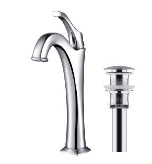 Kraus KVF-1200CH Arlo 1.2 Gpm Deck Mounted Bathroom Faucet With Pop-Up Drain in Chrome