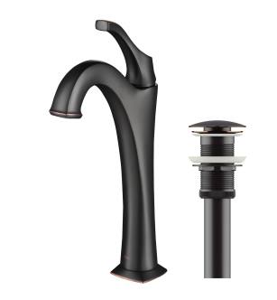 Kraus KVF-1200ORB Arlo 1.2 Gpm Deck Mounted Bathroom Faucet With Pop-Up Drain in Oil Rubbed Bronze