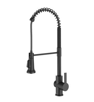 Kraus KPF-1691MB Britt 1.8 Gpm Single Hole Pre-Rinse Pull Down Kitchen Faucet in Matte Black