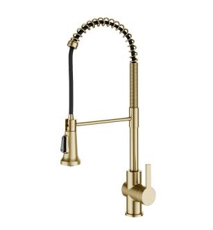 Kraus KPF-1691SFACB Britt 1.8 Gpm Single Hole Pre-Rinse Pull Down Kitchen Faucet in Spot Free Antique Champagne Bronze