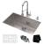 Kraus KHU100-32-1610-53CH Standart Pro 32" Undermount Single Basin Stainless Steel Kitchen Sink With Deck Mounted 1.8 (Gpm) Pre-Rinse Kitchen Faucet With Soap Dispenser in Chrome