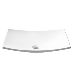 Kraus KSV-3MW Natura 19-3/5" Solid Surface Stone Composite Vessel Bathroom Sink in Matte White