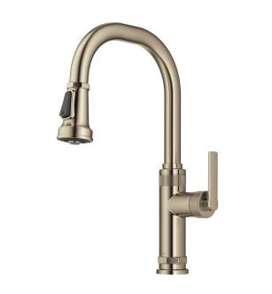 Kraus KPF-4102SFACB Allyn 1.8 Gpm Single Hole Pull Down Kitchen Faucet in Spot Free Antique Champagne Bronze