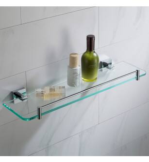 Kraus KEA-17745CH Ventus 20" Brass And Glass Bathroom Shelf in Chrome