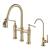 Kraus KPF-3121-FF-102BG Allyn 1.8 Gpm Bridge Pull-Down Faucet And Water Filter Faucet Combo - Less Filter System in Brushed Gold