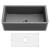 Kraus KFR1-33MGR Turino 33" Farmhouse Single Basin Fireclay Kitchen Sink With Basin Rack in Matte Grey