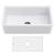 Kraus KFR1-33MWH Turino 33" Farmhouse Single Basin Fireclay Kitchen Sink With Basin Rack in White