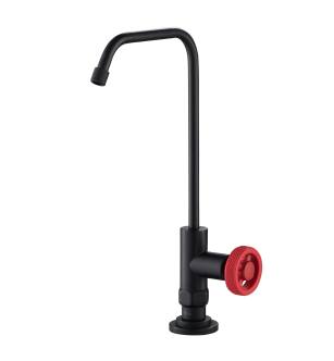 Kraus FF-101MBRD Urbix 1.0 Gpm Single Knob Handle Water Dispenser Faucet - Less Filter System in Matte Black / Red
