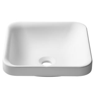 Kraus KSR-9MW Natura 14-3/5" Solid Surface Stone Composite Drop In Bathroom Sink in Matte White