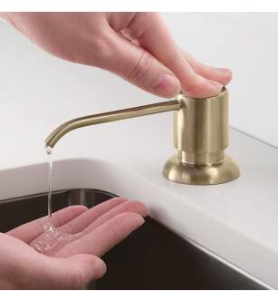Kraus KSD-53BG Bolden Deck Mounted Soap Dispenser With 17 Oz Capacity in Brushed Gold