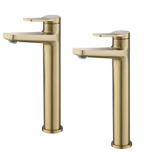 Kraus KVF-1400SFS-2PK Pack Of (2) Indy 1.2 Gpm Vessel Single Hole Bathroom Faucet in Spot Free Stainless Steel
