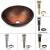 Kraus GV-580-ORB 16-1/2" Copper Illusion Glass Vessel Bathroom Sink - Includes Pop-Up Drain And Mounting Ring in Oil Rubbed Bronze