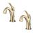 Kraus KBF-1201BG-2PK Pack Of (2) Arlo 1.2 Gpm Single Hole Bathroom Faucet With Pop-Up Drain Assembly in Brushed Gold