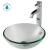 Kraus C-GV-101-14-12mm-1007CH Bathroom Combo - 14" Clear Glass Vessel Bathroom Sink With Vessel Faucet, Pop-Up Drain, And Mounting Ring in Chrome