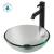 Kraus C-GV-101-14-12mm-1007ORB Bathroom Combo - 14" Clear Glass Vessel Bathroom Sink With Vessel Faucet, Pop-Up Drain, And Mounting Ring in Oil Rubbed Bronze