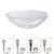 Kraus GV-100-CH 16-1/2" Clear Glass Vessel Bathroom Sink - Includes Pop-Up Drain And Mounting Ring in Chrome