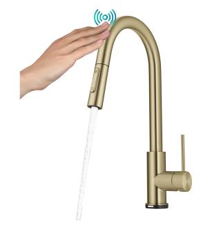 Kraus KTF-3104BG Oletto 1.8 Gpm Single Hole Pull Down Kitchen Faucet in Brushed Gold