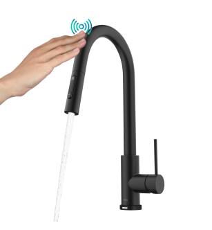 Kraus KTF-3104MB Oletto 1.8 Gpm Single Hole Pull Down Kitchen Faucet in Matte Black