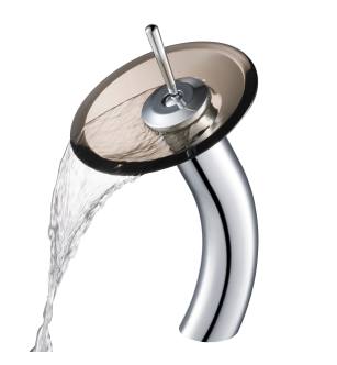Kraus KGW-1700CH-BRCL Waterfall Single Hole Vessel Bathroom Faucet in Chrome