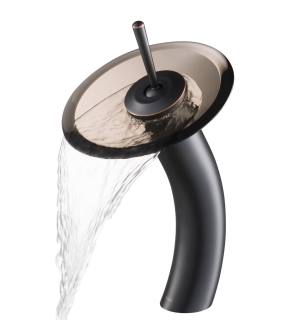 Kraus KGW-1700ORB-BRCL Waterfall Single Hole Vessel Bathroom Faucet in Oil Rubbed Bronze