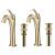 Kraus KVF-1200BG-2PK Pack Of (2) Arlo 1.2 Gpm Vessel Single Hole Bathroom Faucet With Pop-Up Drain Assembly in Brushed Gold